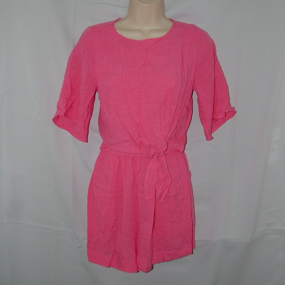 NEW Pink Sz XS Casual Wear Romper 1 pc Shorts Outfit Side Pockets